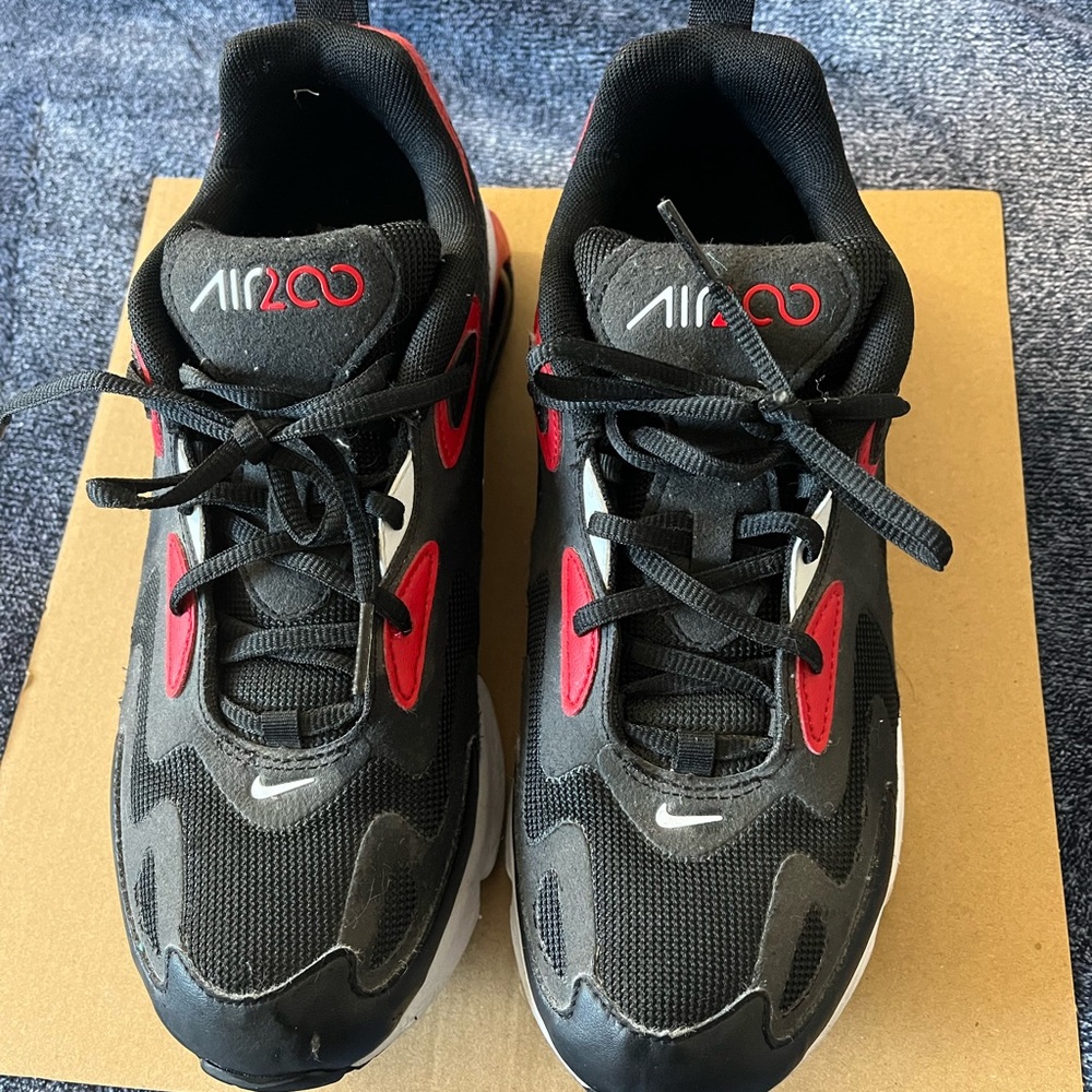 Red and black Nikes